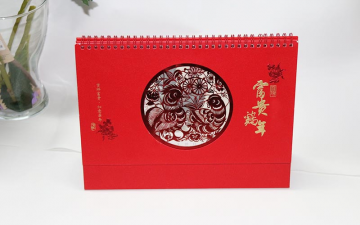 高檔镂金工藝台曆定做，定做